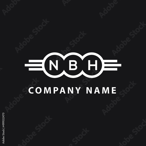 NBHletter logo design on black background. NBHcreative initials letter logo concept. NBHletter design. 