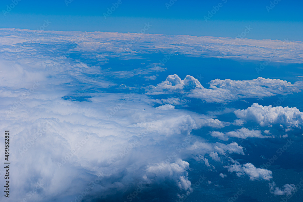 Naklejka premium View to sky from airplane