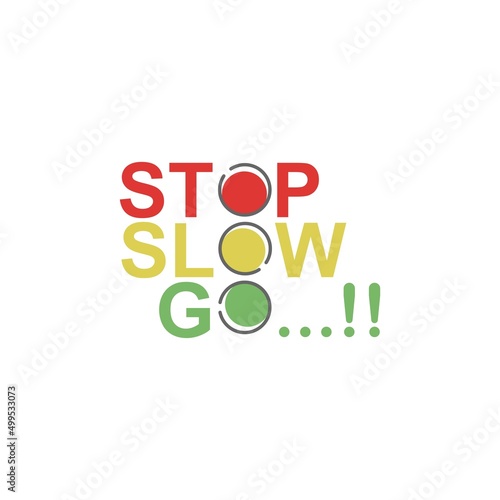 Traffic light icon design illustration template