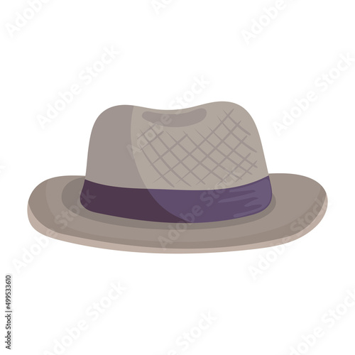 gray elegant hat