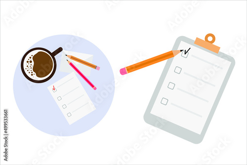 
work planing set on the white background