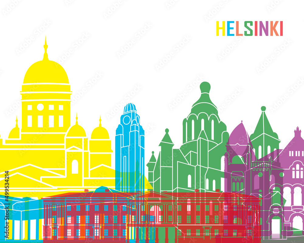 Helsinki skyline pop