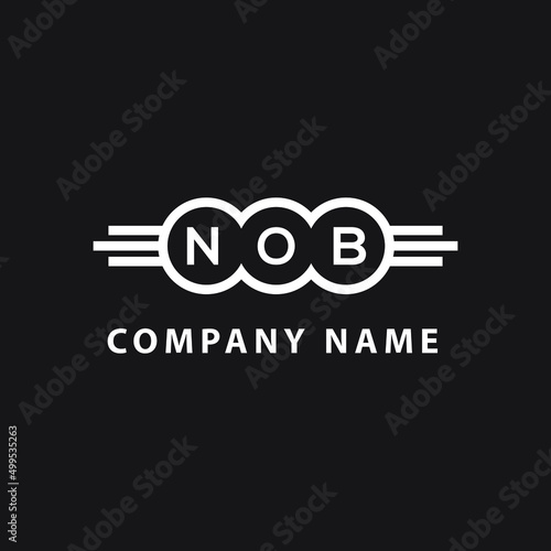 NOB letter logo design on black background. NOB creative initials letter logo concept. NOB letter design. 