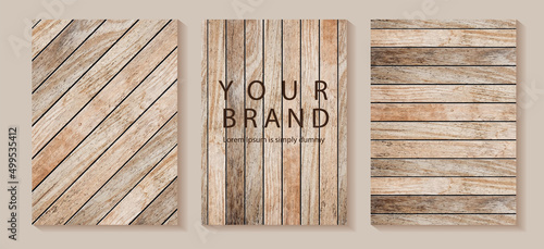 Vector wood background texture. in A4 size for design work cover book presentation. brochure layout and flyers poster template.