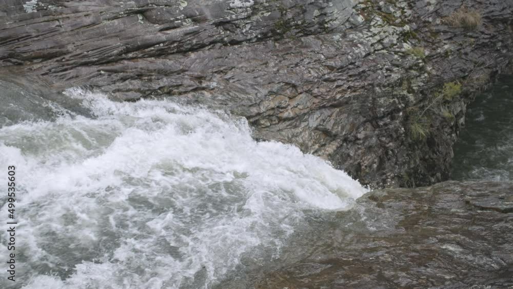 Slow motion video of water tumbling over the side of a cliff. Slow motion video of water tumbling over the side of a cliff.