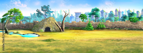 Enclosure for wild animals in the zoo 02