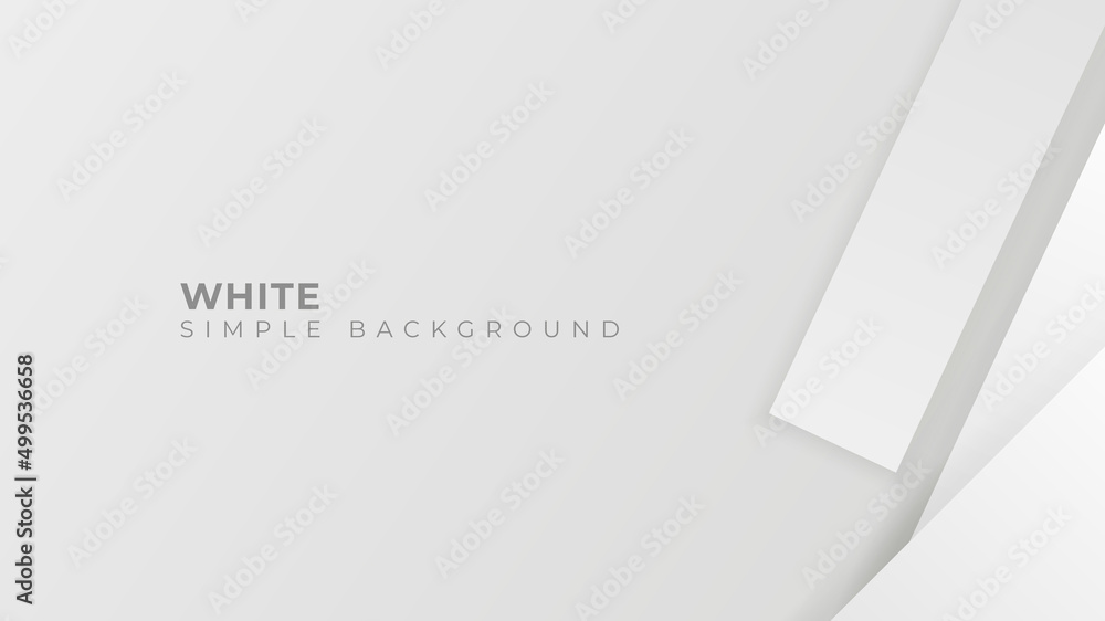Obraz premium Grey and white 3d background geometry overlaps. Vector illustration.