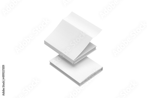 Foto Dust Jacket with Book Mockup, Magazine or Book Cover, 3D Rendering, Isolated on
