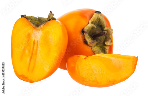 Persimmon isolated on white background.