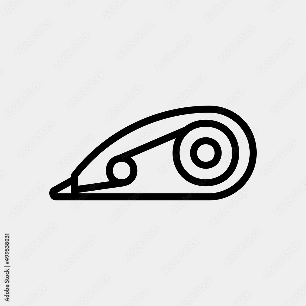 Correction tape icon in line style, use for website mobile app presentation Correction tape icon in line style, use for website mobile app presentation