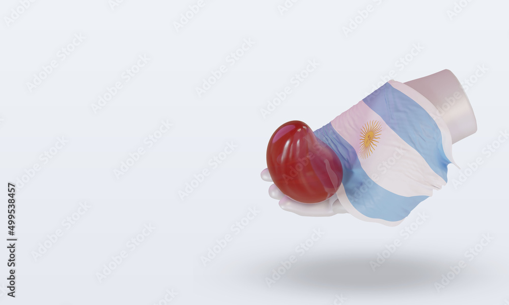 3d world blood donor day Argentina flag rendering right view 3d world blood donor day Argentina flag rendering right view