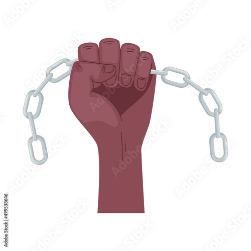 afro slave hand