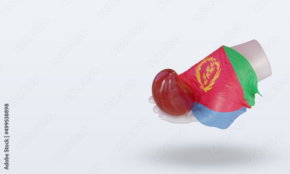 3d world blood donor day Eritrea flag rendering right view