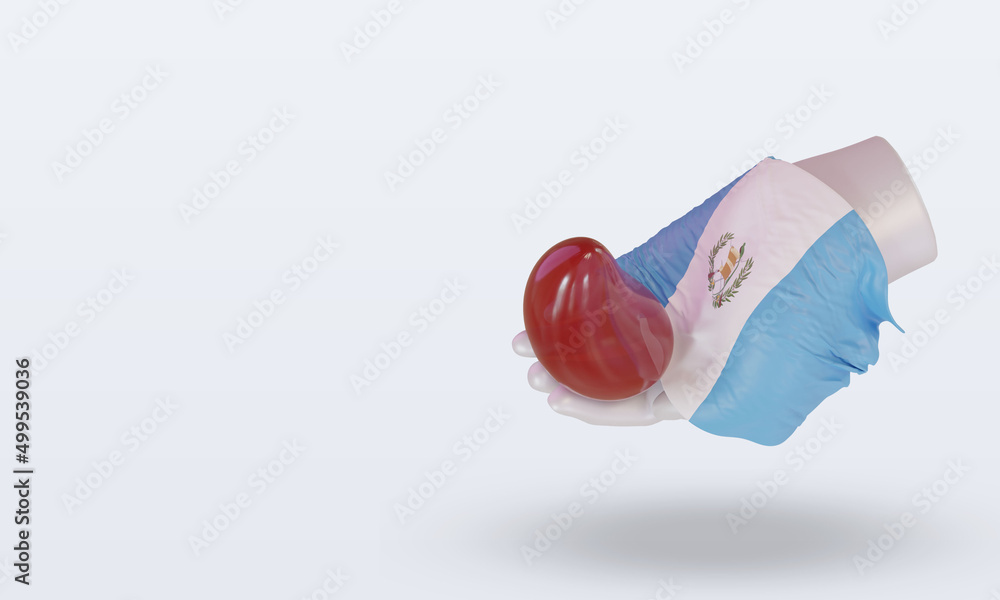 3d world blood donor day Guatemala flag rendering right view