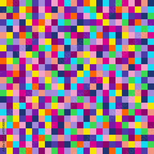 Neon colored squares abstract seamless background © deepika