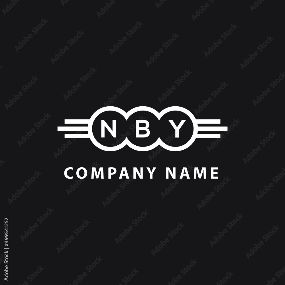 NBY  letter logo design on black background. NBY   creative initials letter logo concept. NBY  letter design.
