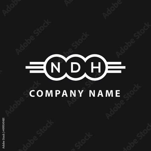 NDH letter logo design on black background. NDH creative initials letter logo concept. NDH letter design. 