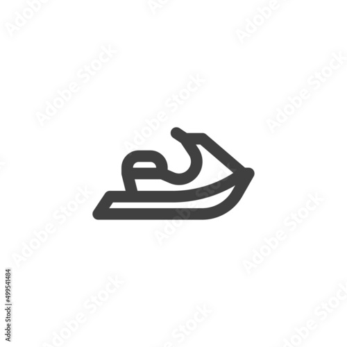 Jet ski line icon