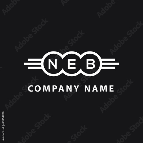 NEB  letter logo design on black background. NEB   creative initials letter logo concept. NEB  letter design.
