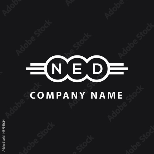 NED letter logo design on black background. NED creative initials letter logo concept. NED letter design. 