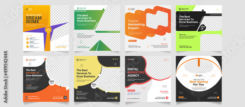 Digital business marketing social media post template. Suitable for social media post and web/internet ads.