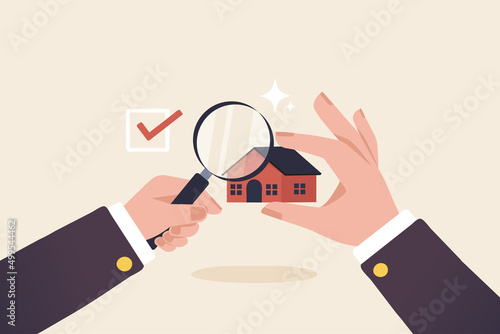Purchase and pick real estate home. investment opportunity. Property speculation. investor home inspection..real estate business and industry.