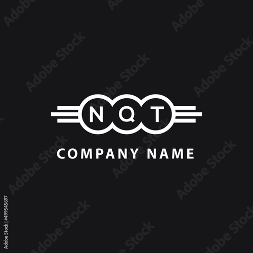 NQT letter logo design on black background. NQT creative initials letter logo concept. NQT letter design. 