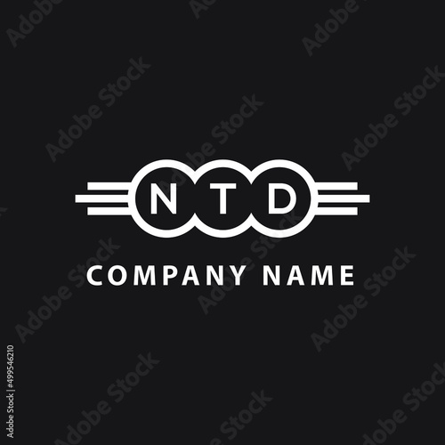 NTD letter logo design on black background. NTD  creative initials letter logo concept. NTD letter design.
 photo