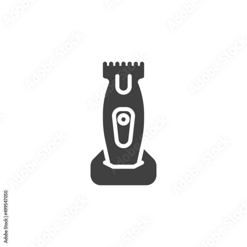 Wireless charging trimmer vector icon