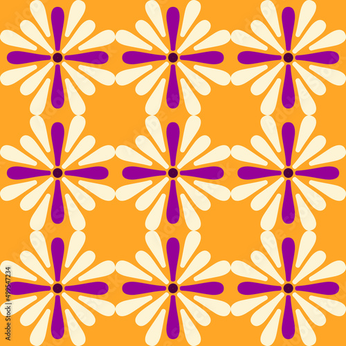 Thai floral seamless pattern design 