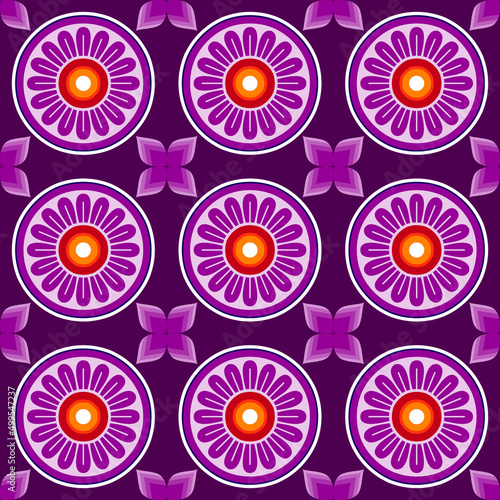 floral batik seamless pattern design 