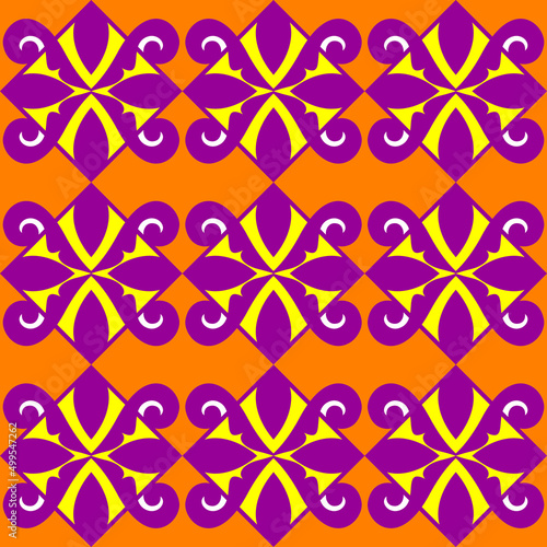 Japanese floral seamless pattern design 