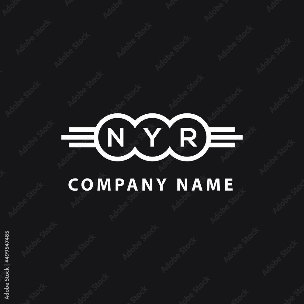 NYR letter logo design on black background. NYR creative initials letter logo concept. NYR letter design. NYR letter logo design on black background. NYR creative initials letter logo concept. NYR letter design.