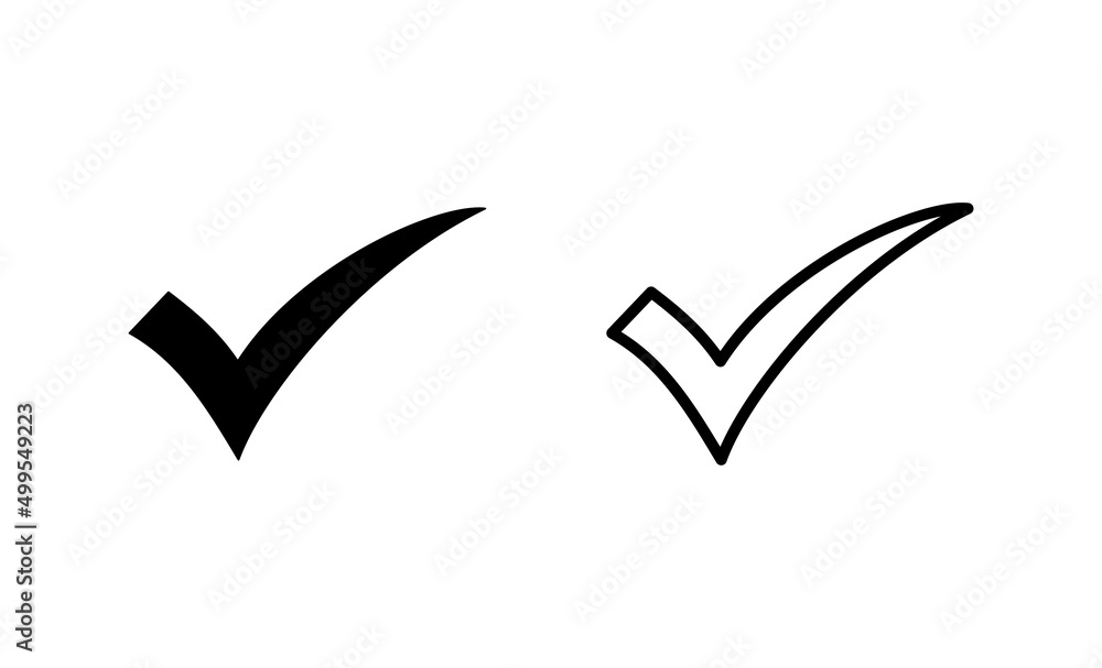 Check mark icon vector. Tick mark sign and symbol Check mark icon vector. Tick mark sign and symbol