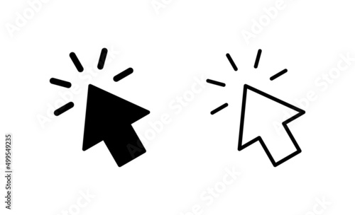 Click icon vector. pointer arrow sign and symbol. cursor icon