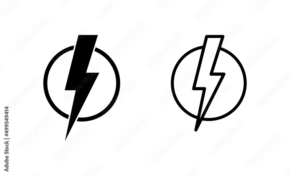 Lightning icon vector. electric sign and symbol. power icon. energy sign Lightning icon vector. electric sign and symbol. power icon. energy sign