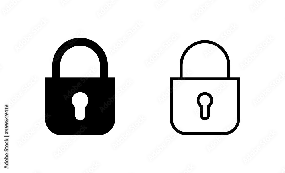 Lock icon vector. Padlock sign and symbol. Encryption icon. Security symbol Lock icon vector. Padlock sign and symbol. Encryption icon. Security symbol