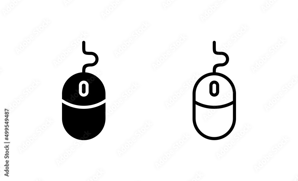 Obraz premium Mouse icon vector. click sign and symbol. pointer icon vector.