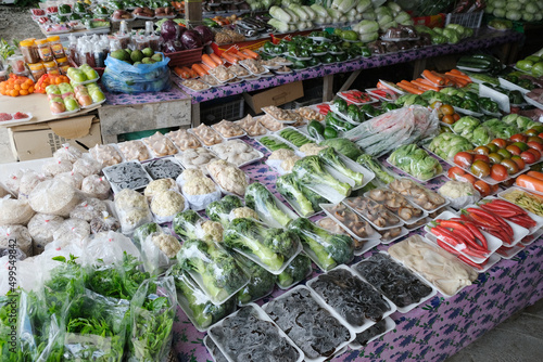 Various of fresh vegetable at stall. Kundasang is the most famous various vegetable in borneo Sabah.