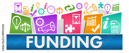 Funding Business Symbols On Top Colorful 