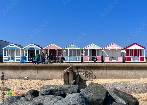 Obraz na plátně beach huts Southwold, Suffolk, England