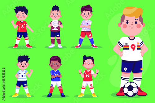 cartoon football character series collection