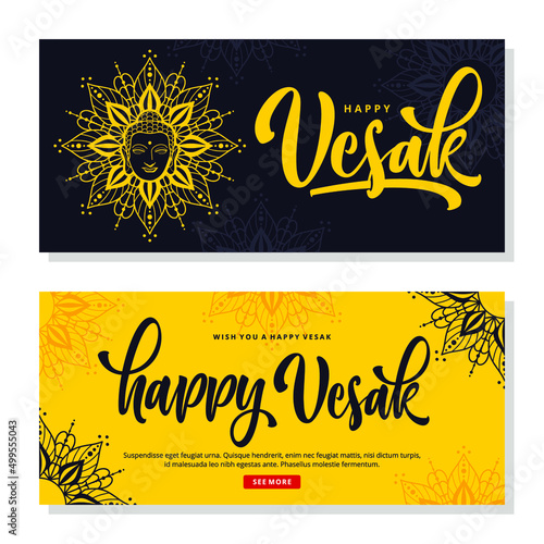 happy vesak banner template