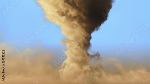 3d Animation of a massive sand tornado