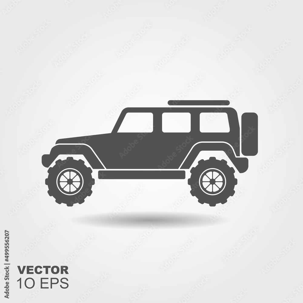Suv icon vector. jeep vector graphic illustration