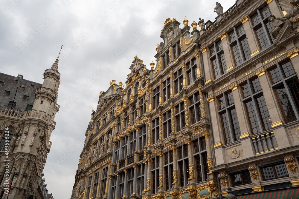 Grand Place in Brussels, Belgium. March 2022