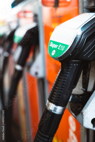 Wallpaper Mural gas pump nozzles at the gas station Torontodigital.ca