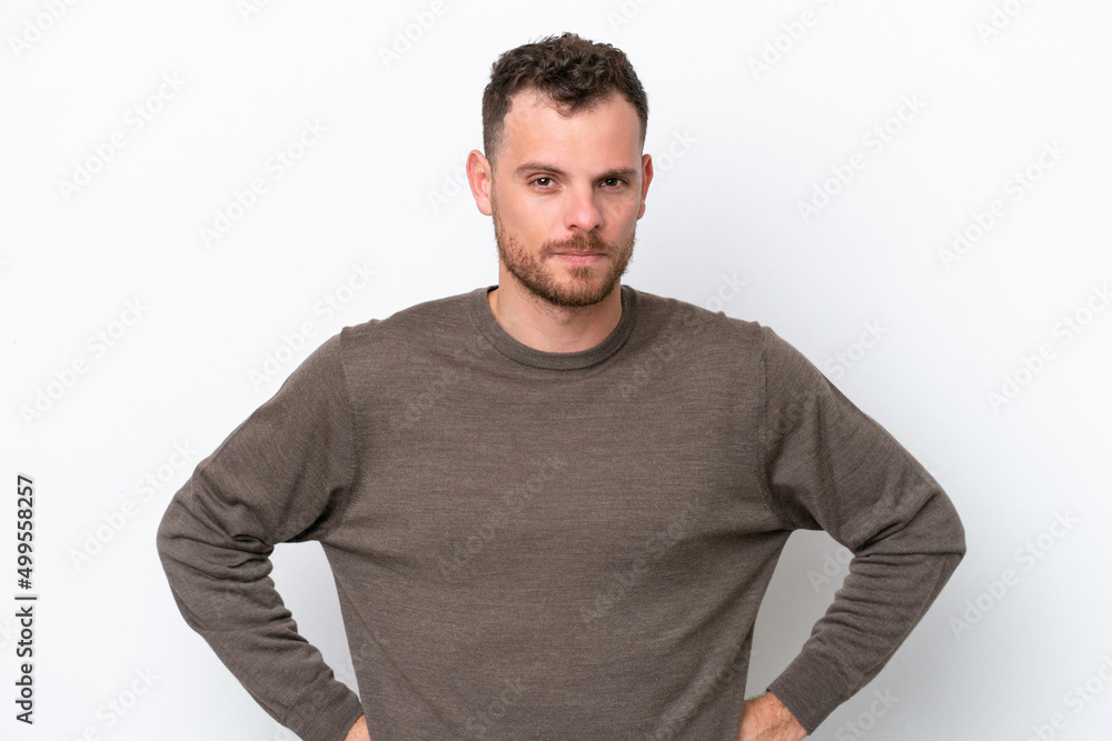 Young Brazilian man isolated on white background angry Young Brazilian man isolated on white background angry