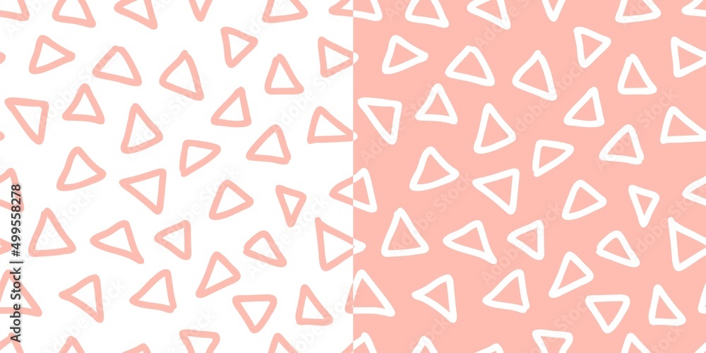 Cute hand drawn seamless pattern set with abstract shapes. Childish style vector background. Fresh modern geo print Cute hand drawn seamless pattern set with abstract shapes. Childish style vector background. Fresh modern geo print