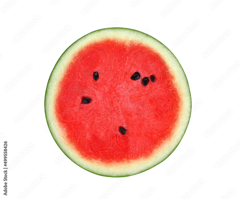 Sliced watermelon isolated on white background. Top view Sliced watermelon isolated on white background. Top view